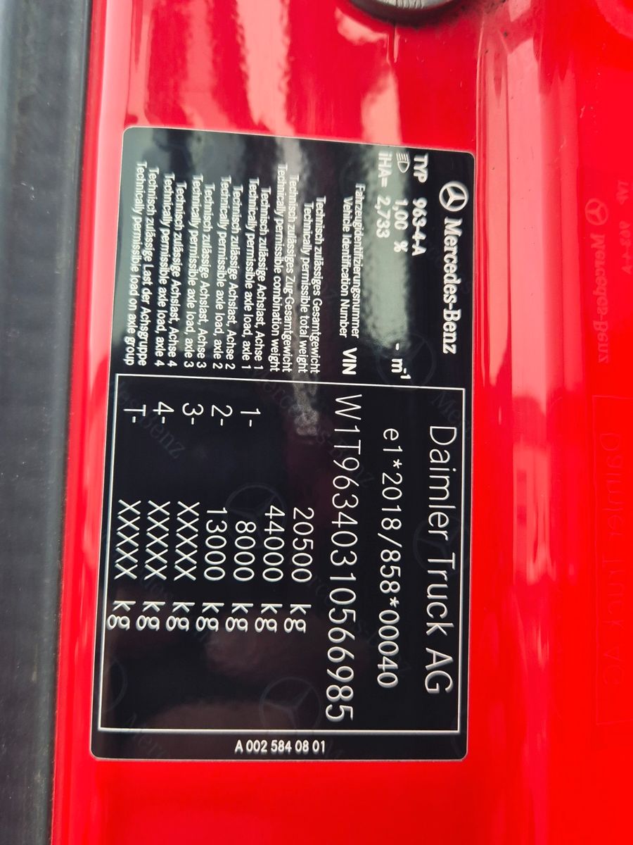 Fahrzeugabbildung Mercedes-Benz Actros 1853 LS HAD 4x4 Hydraulik