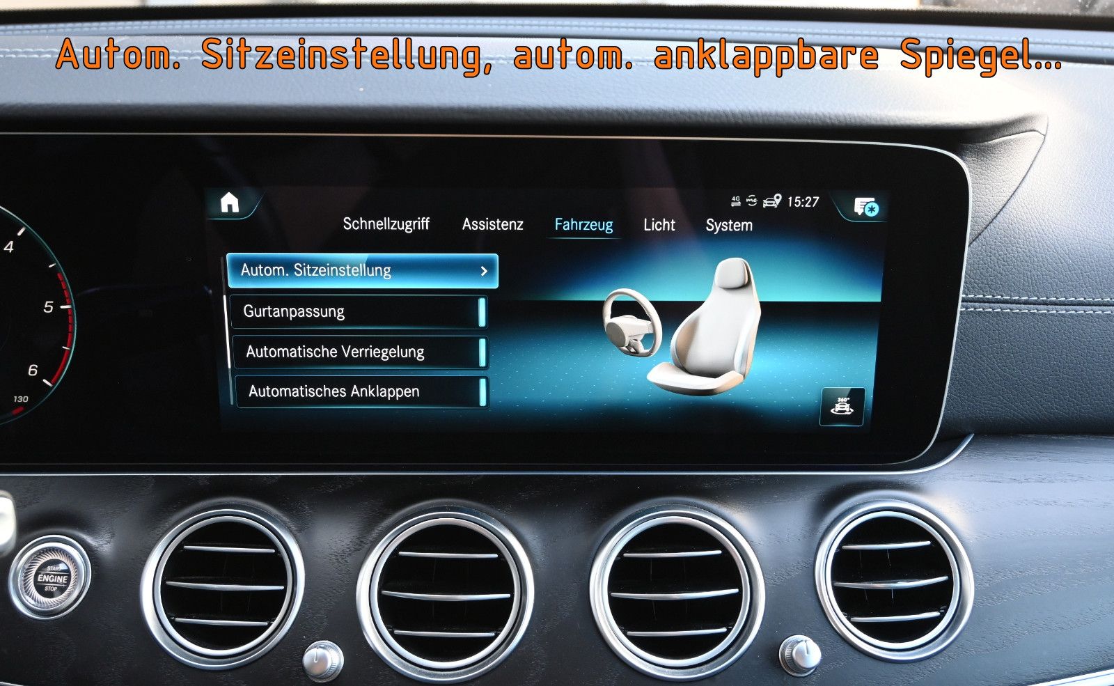 Fahrzeugabbildung Mercedes-Benz E 400 d 4M. T °ACC°AHK°AIRMATIC°MEMO°STHZG°360°