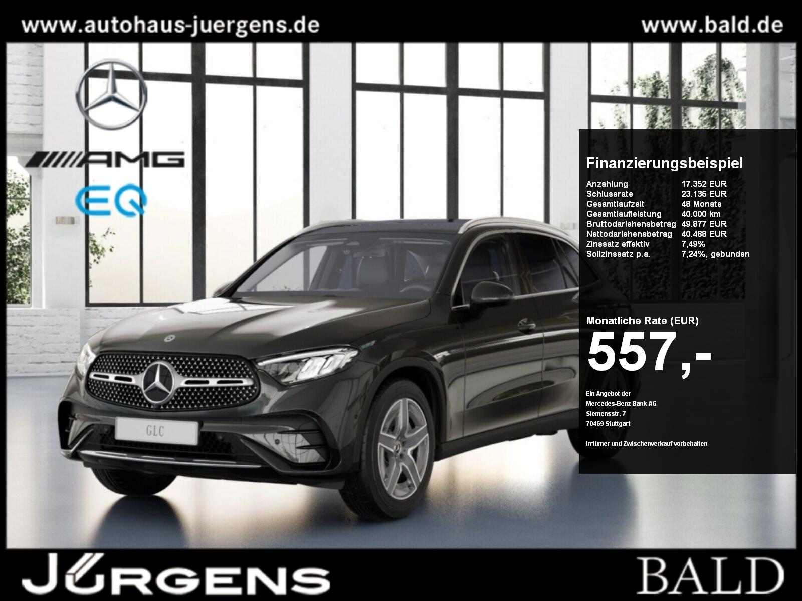 Mercedes-Benz GLC 300 4M AMG-Sport/LED/Cam/Pano/AHK/Totw/Memo