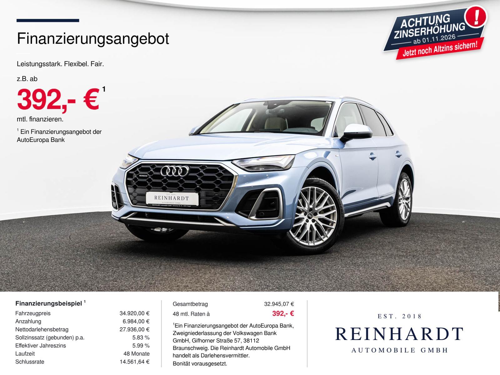 Audi Q5 45TFSi Q S LINE TEMPOMAT/LED/DSP/PANO/KAMERA