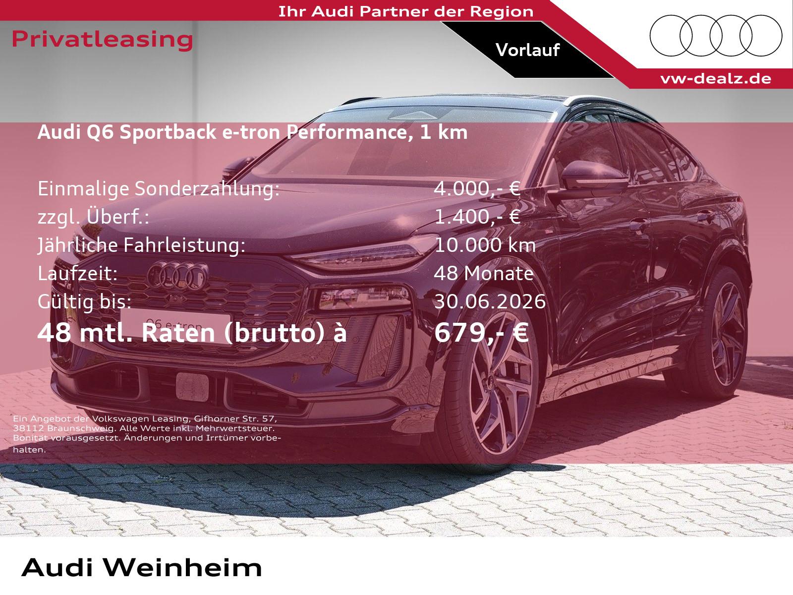 Audi Q6 Sportback e-tron performance NAVI PANO HeadUp