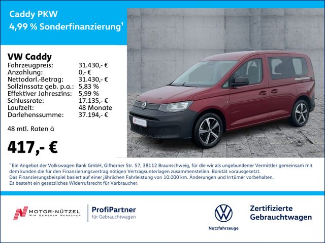 Volkswagen Caddy 1.5 TSI DSG NAV+SHZ+RFK+MFL+DAB+STDHZG+17"