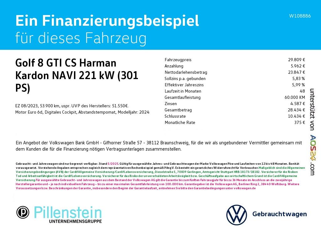 Volkswagen Golf 8 GTI CS Harman Kardon NAVI KAMERA IQ.LIGHT, миниатюра 2