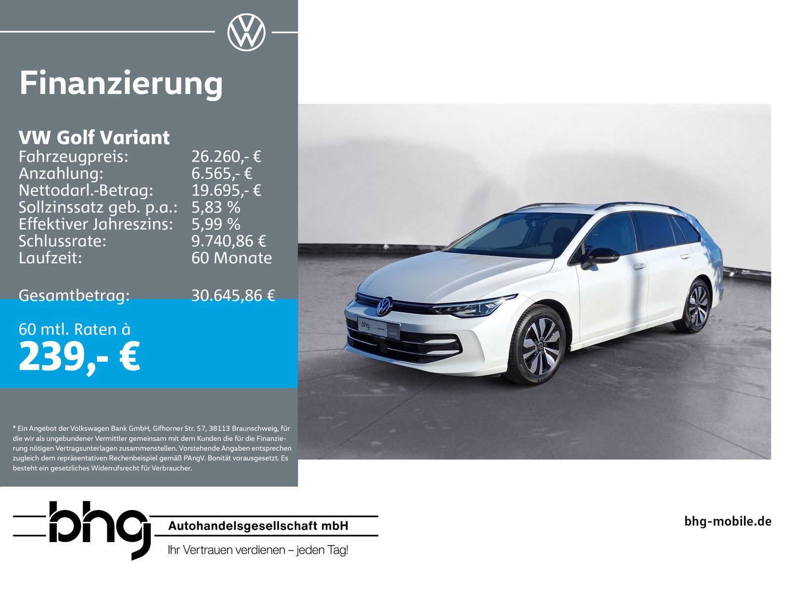Volkswagen Golf Variant 2.0 TDI DSG Goal AHK AccTravelAssis