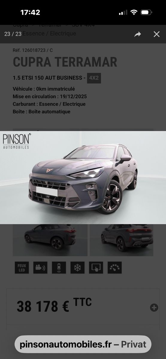 CUPRA Terramar 1.5 eTSI MHEV 110kW DSG -