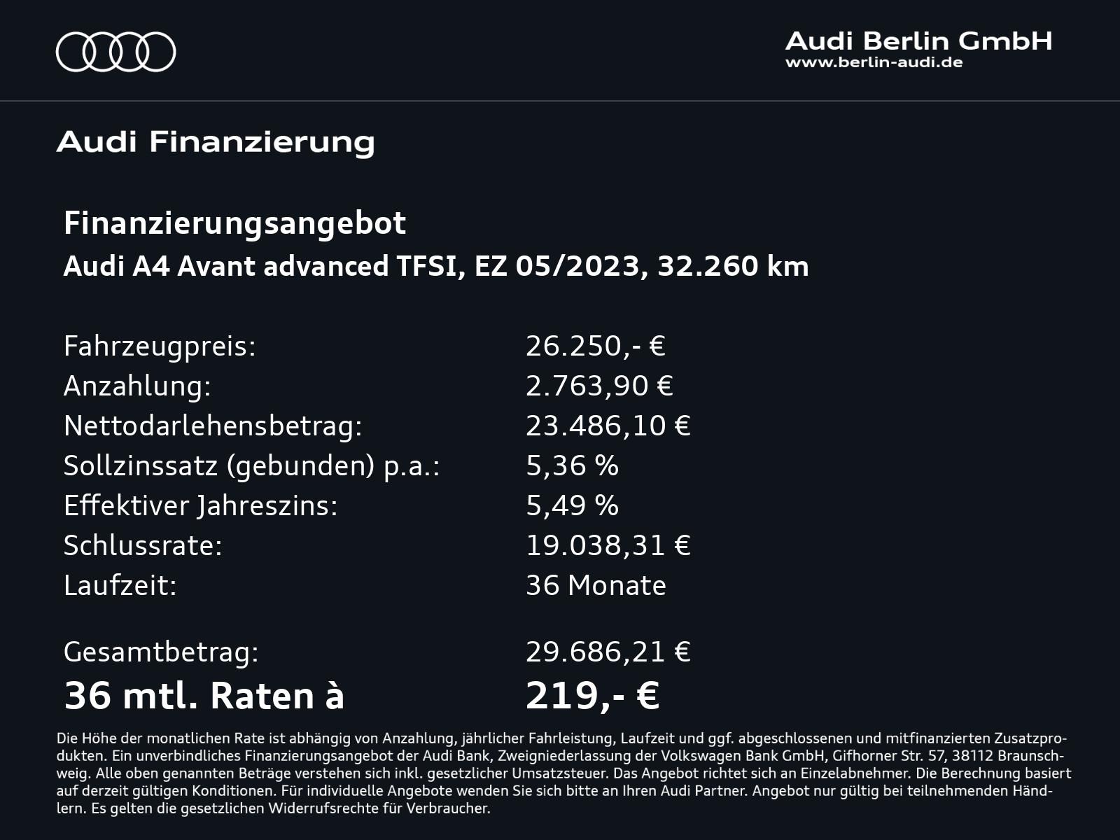 Audi A4 Avant Advanced 35 TFSI S tr. LED RFK NAVI