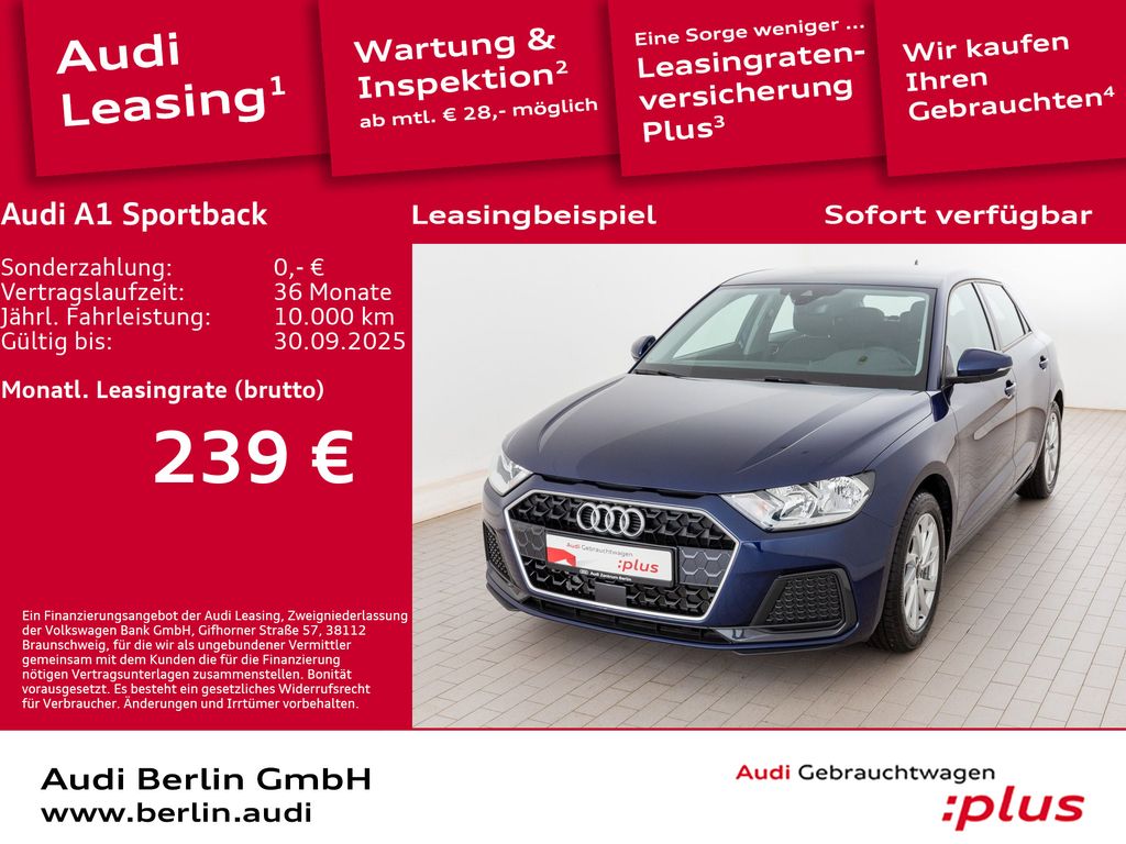 A1 Sportback Advanced 25 TFSI 5-G. PDC VIRTUAL