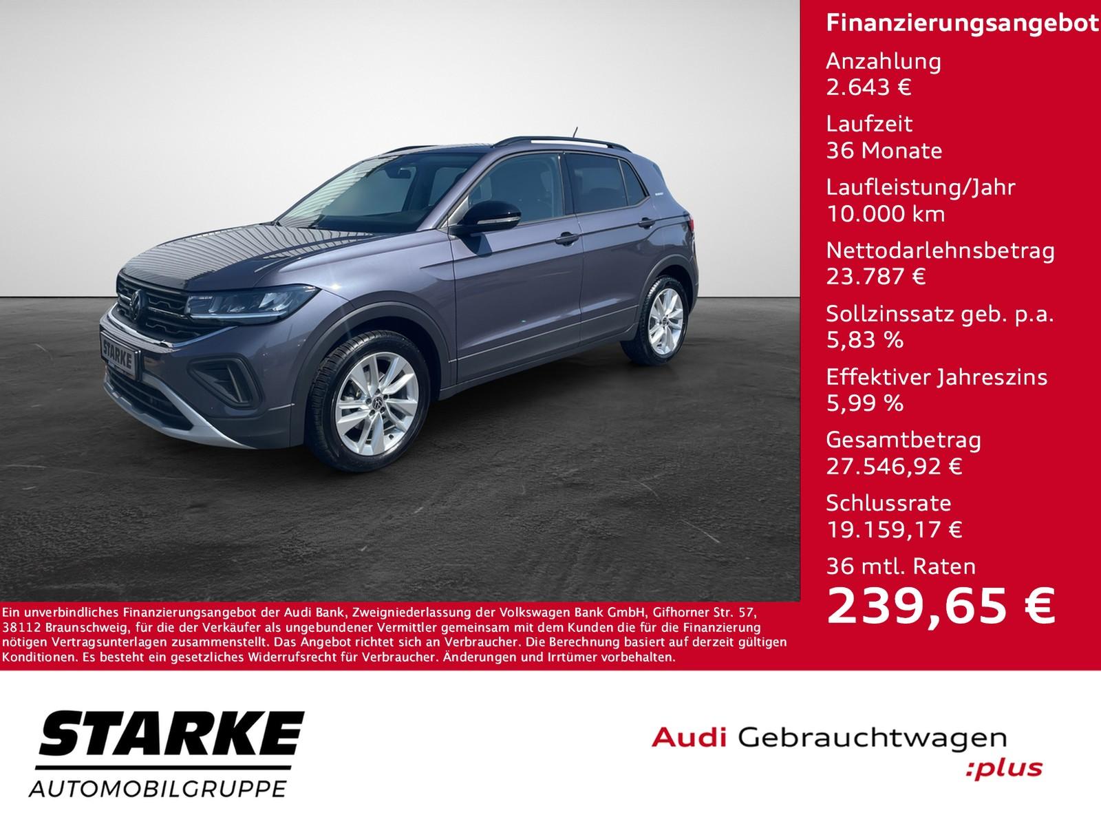 Volkswagen T-Cross 1.0 l TSI DSG Life AHK Navi LED Kamera