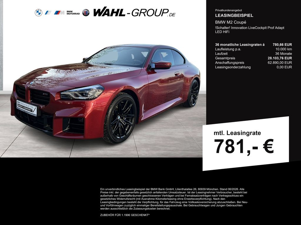 BMW M2 Coupé !Schalter! Innovation LiveCockpit Prof 