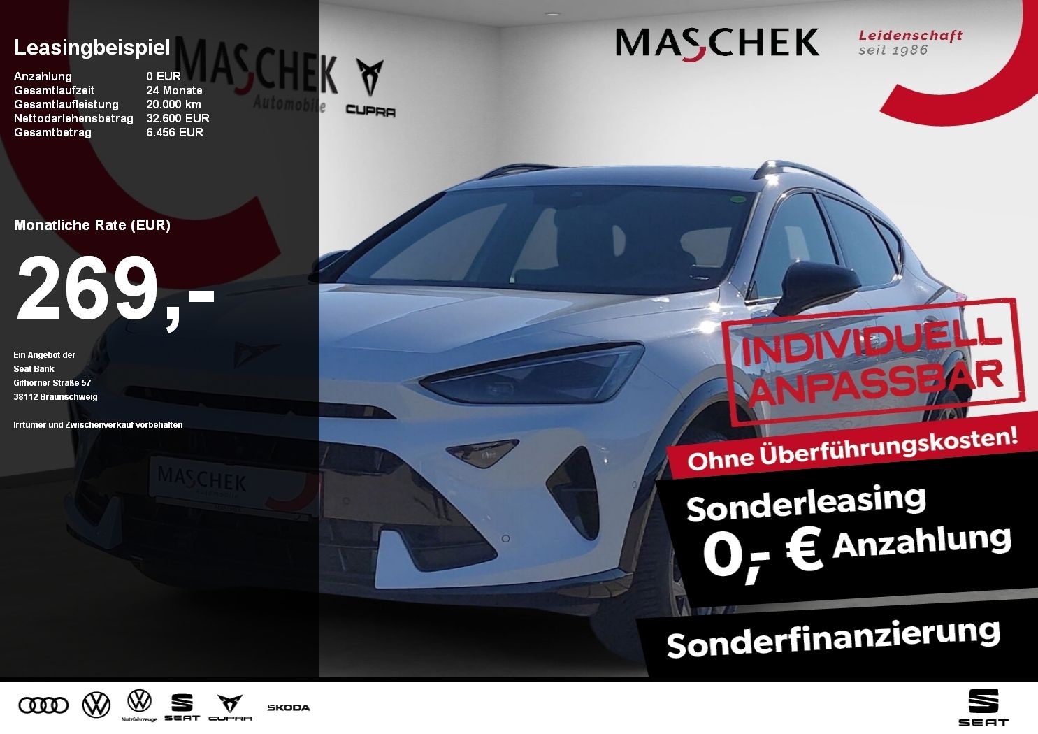 Cupra Formentor Sonderleasing 2.0 TDI 360°View Sitzh.