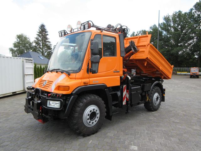 Unimog U 400 Drei-Seiten-Kipp/ Kran Atlas 65.2, Klima,