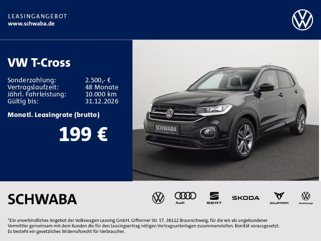Volkswagen T-Cross R-Line 1.0 TSI DSG *NAVI*ACC*KAM*, миниатюра 2