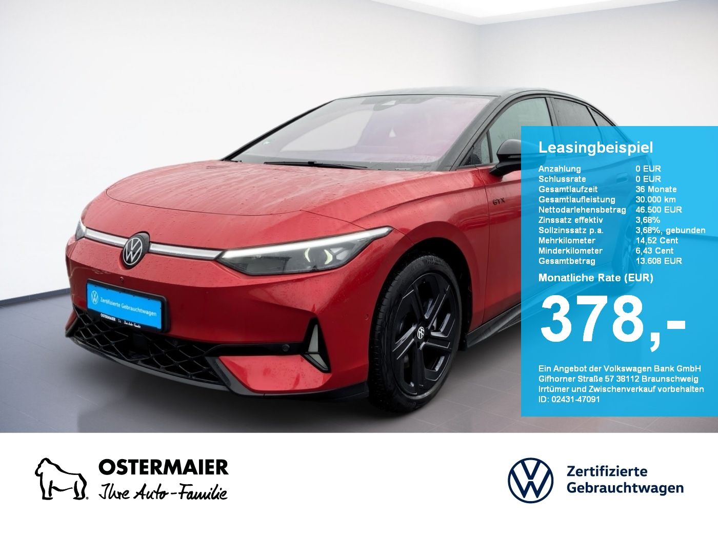 Volkswagen ID.7 GTX 340PS 4M NP.74T ACC.5J-G.WÄRMEPUMPE.AHK