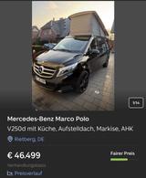 Mercedes-Benz Marco Polo V250d - Küche, Aufstelldach, Markise - Mercedes-Benz 250 aus 2017