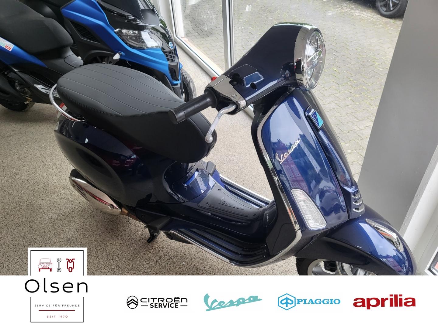 Vespa Primavera 125 E5+ Blue Energico, Weiß,Orange