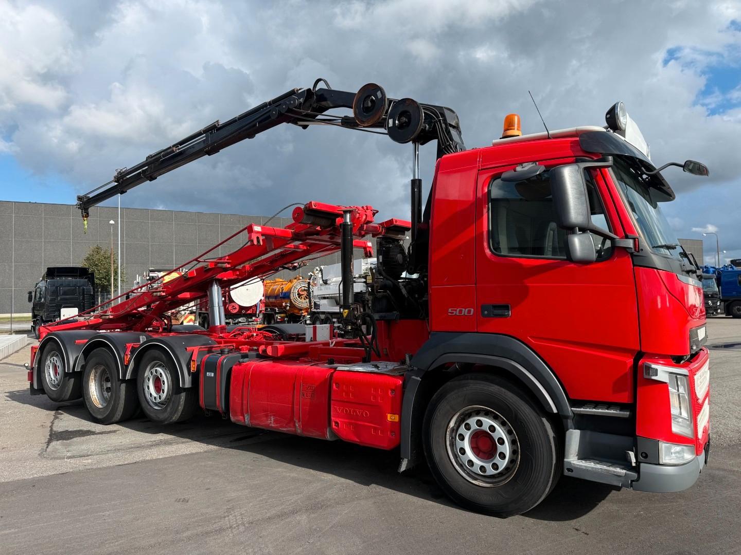 Volvo FM500 8x2 Pusher Tridem Crane Hiab 099 B3 Radio