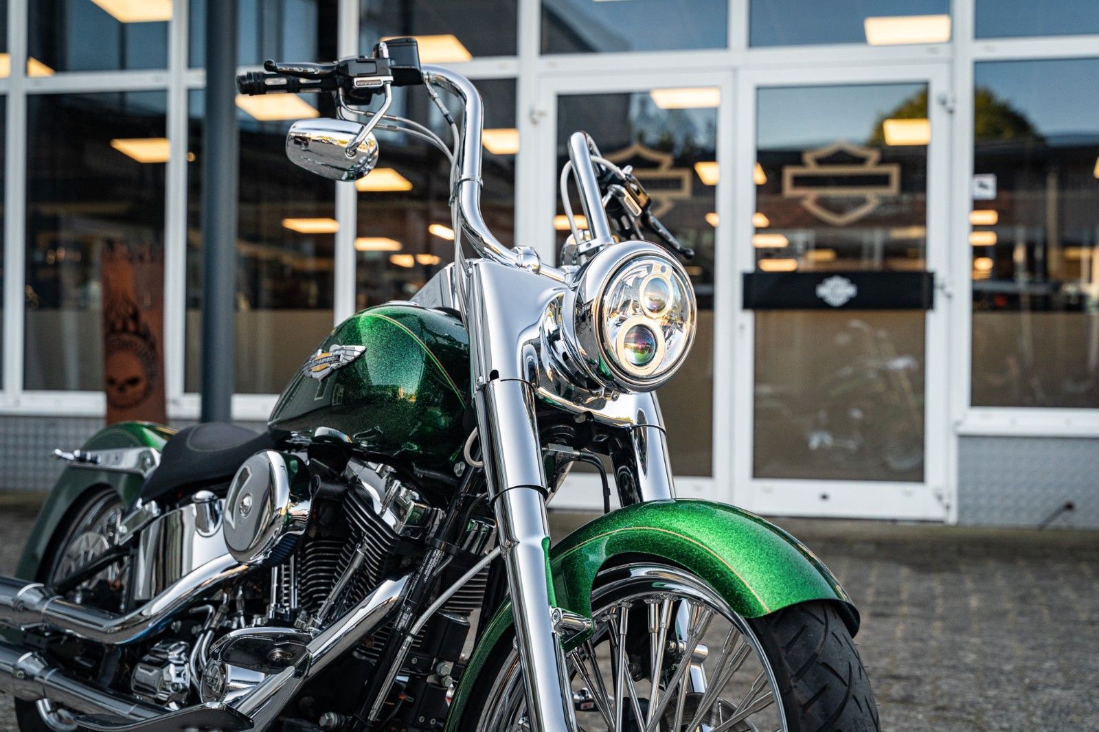 Fahrzeugabbildung Harley-Davidson FLSTN Softail Deluxe 103 - Chicano Candy Green