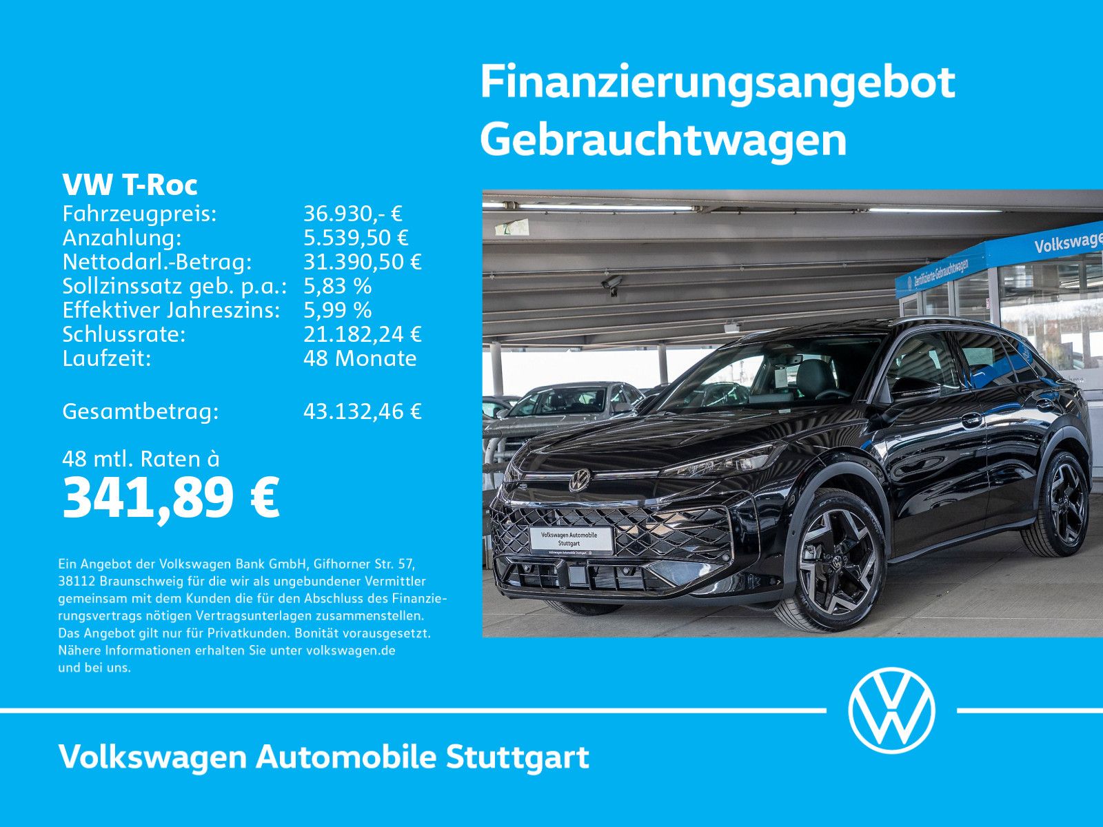 Volkswagen T-Roc R-Line 1.5 eTSI DSG ACC AHK Kamera LED SHZ