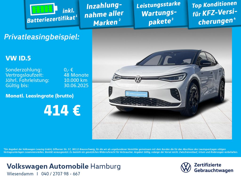 Volkswagen ID.5 GTX WÄRMEPUMPE/AHK/LED/PANO/HUD/ACC