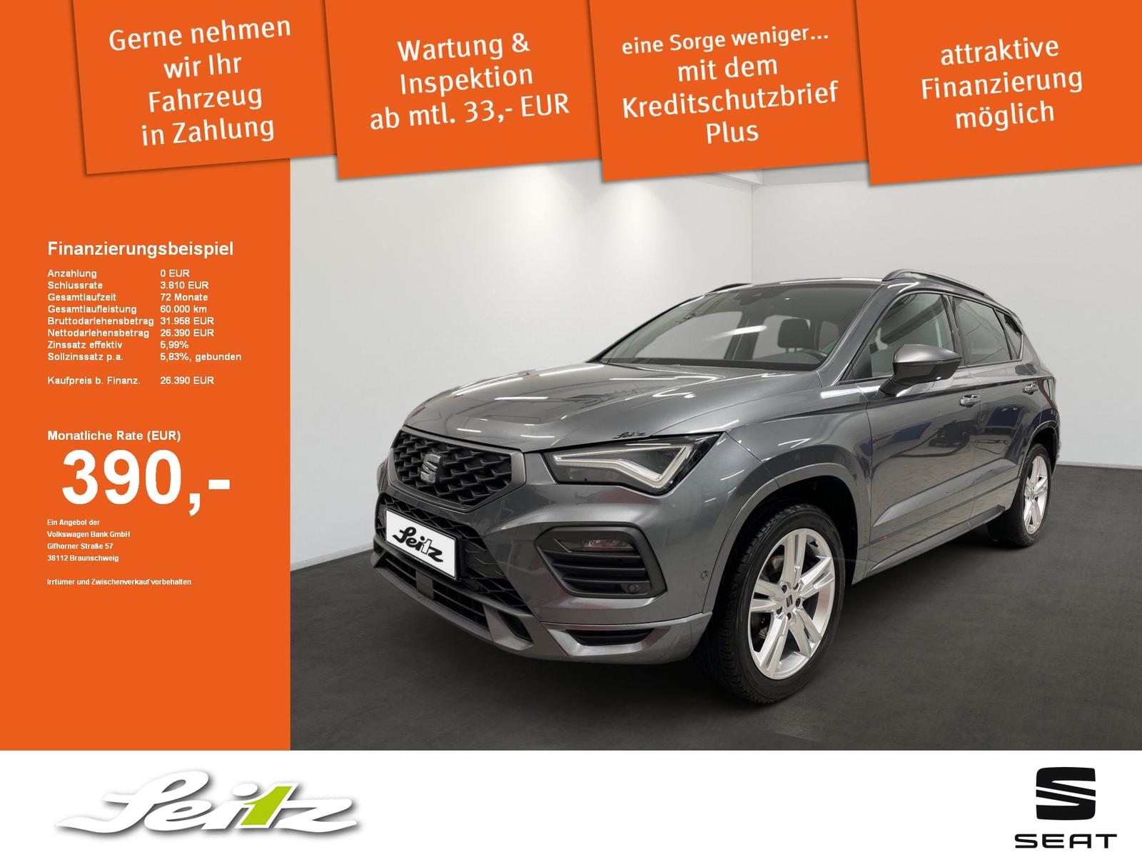 Seat Ateca 1.5 TSI FR *LED*KAMERA*NAVI*SITZH*