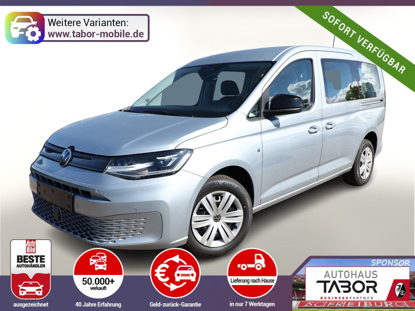 Volkswagen Caddy Maxi Life 7S LED 5JGar ACC 2ZKlim Kam AppC