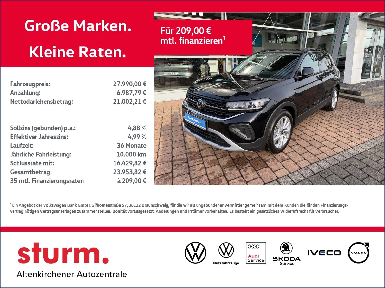 Volkswagen T-Cross 1.0 TSI DSG *LED, Kamera, SHZ*