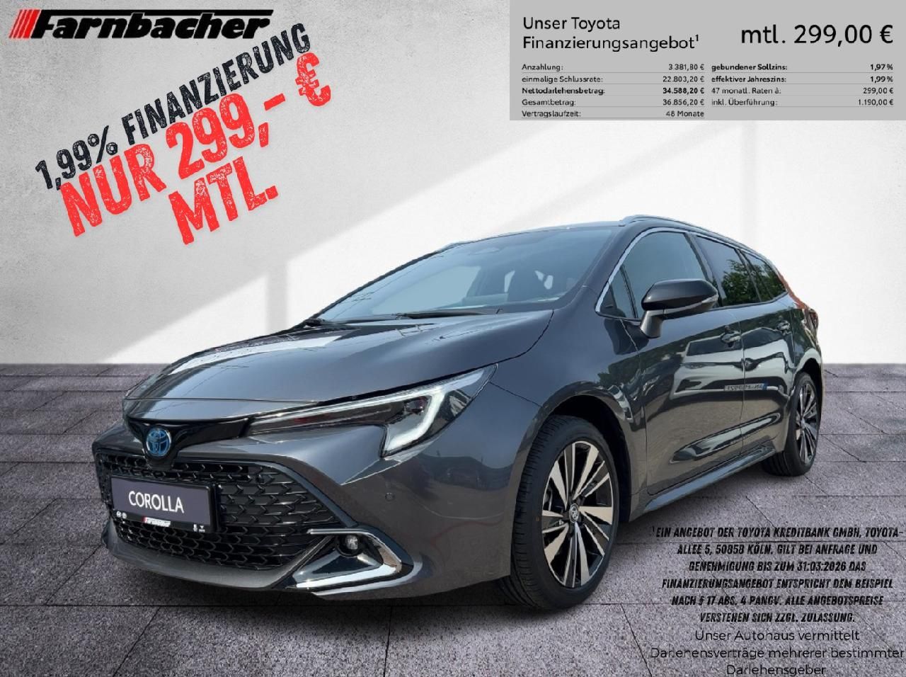 Fahrzeugabbildung Toyota Corolla TS 2,0 Hybrid Teamplayer*1,99% bis 31.3*