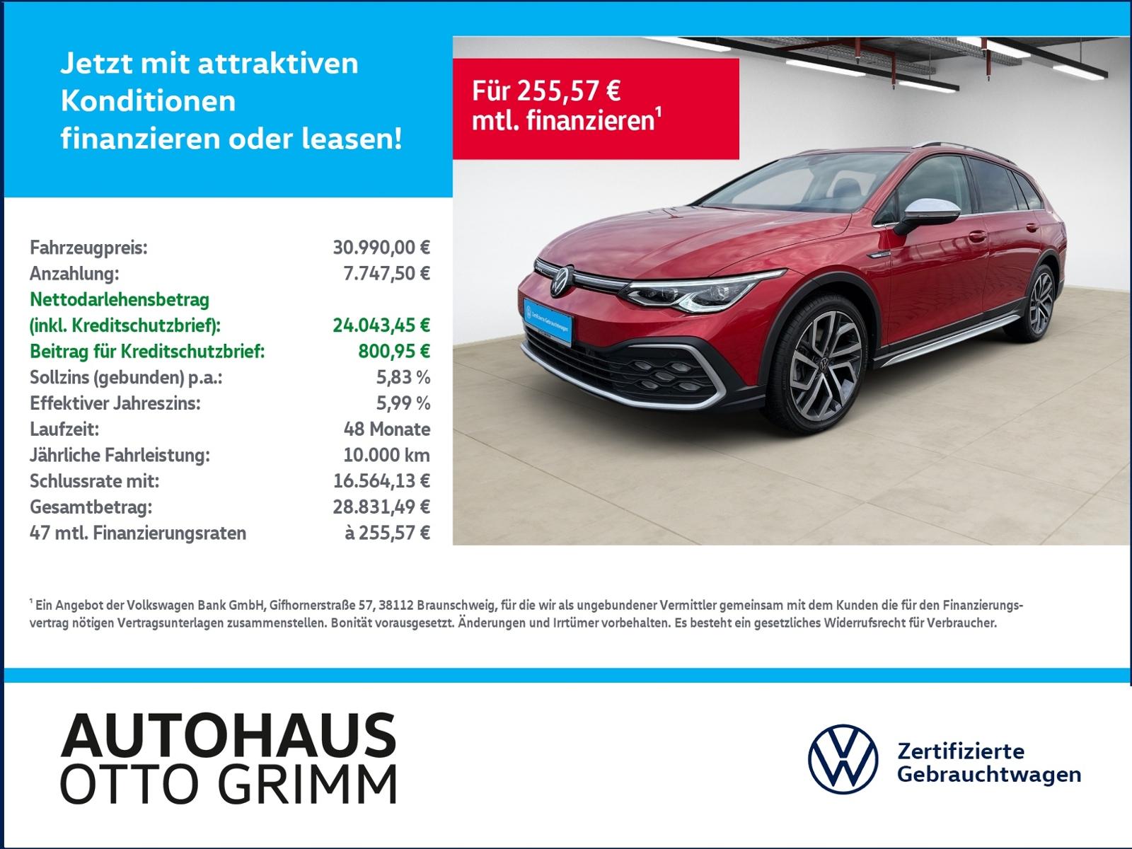 Volkswagen Golf VIII Variant 2.0 TDI Alltrack 4M Matrix-LED