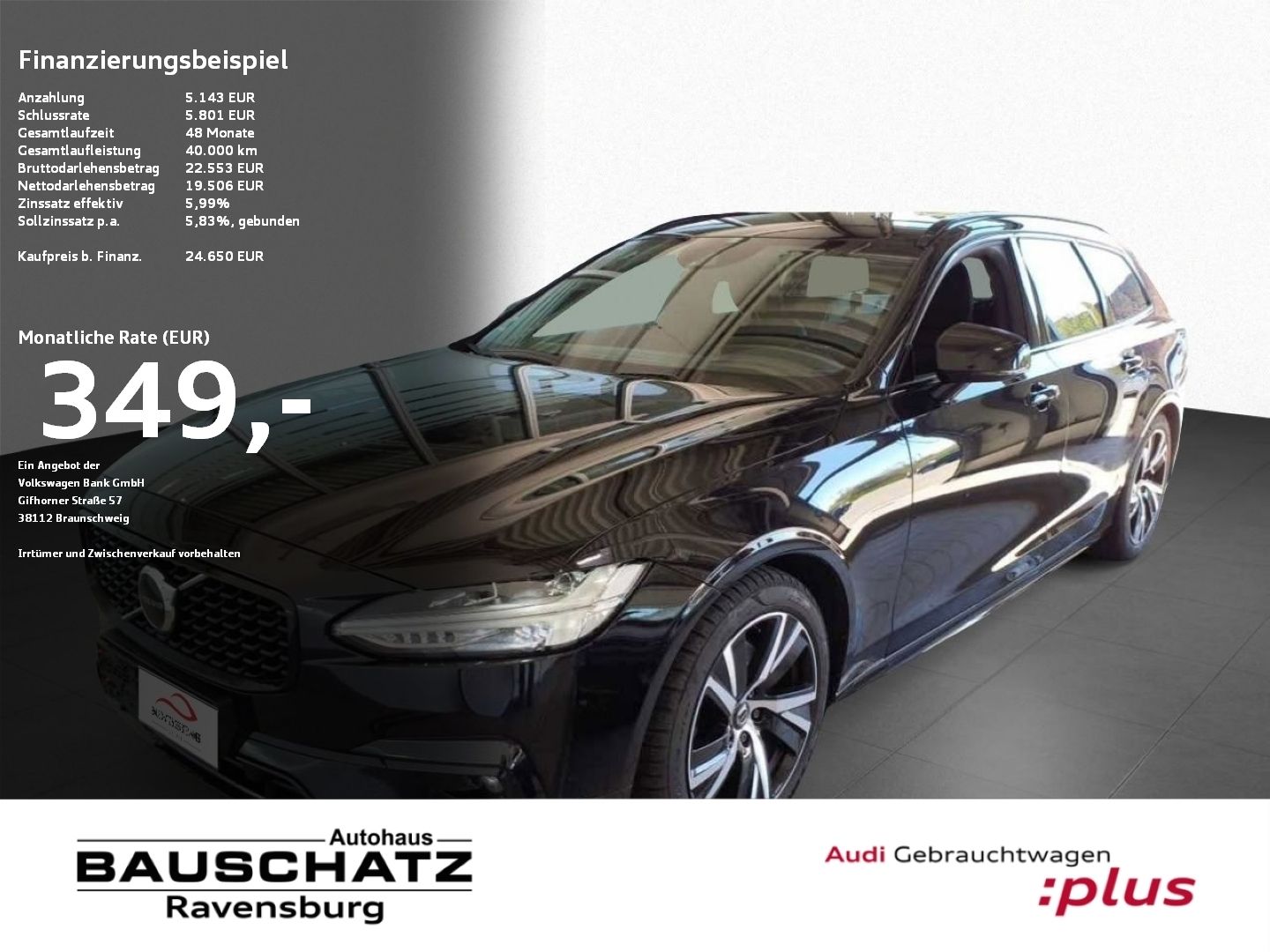 Volvo V90 Kombi 2.0 Turbo R Design *LED*RFK*GRA*NAVI*