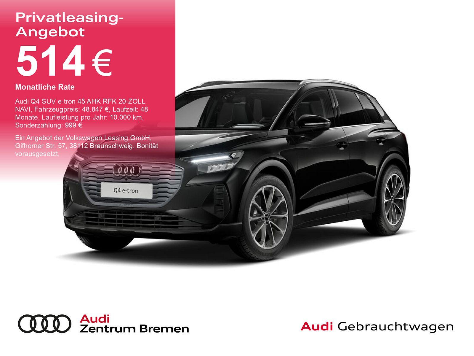 Audi Q4 SUV e-tron 45 AHK RFK 20-ZOLL NAVI Sitzhzg.