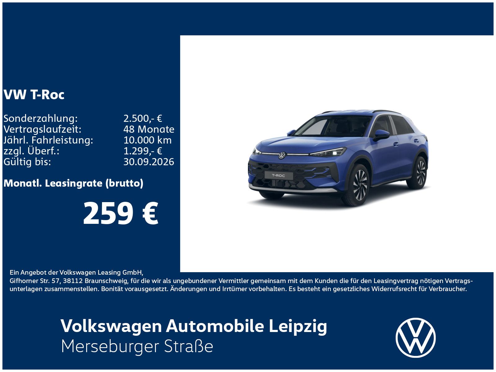 Volkswagen T-Roc Life 1.5 l eTSI 110 kW DSG*GJR
