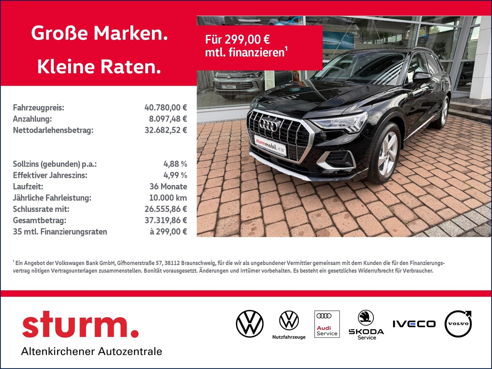 Audi Q3 35 TFSI advanced S tronic *LED, AHK, Kamera*