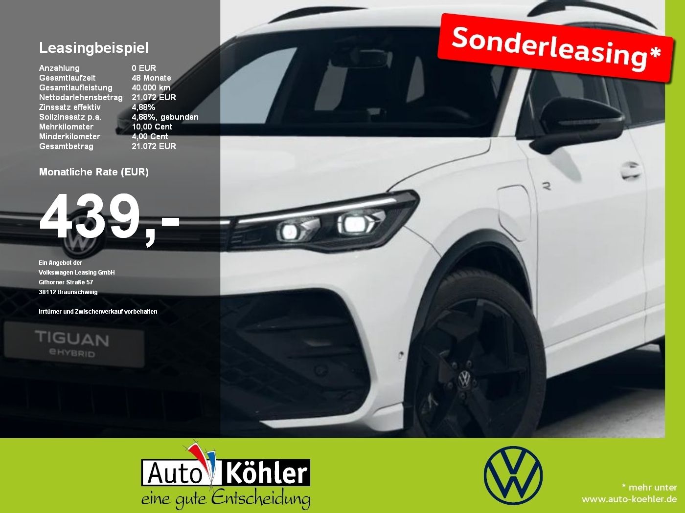 Volkswagen Tiguan R-Line 1.5 l eHybrid DSG AHK, Black Style