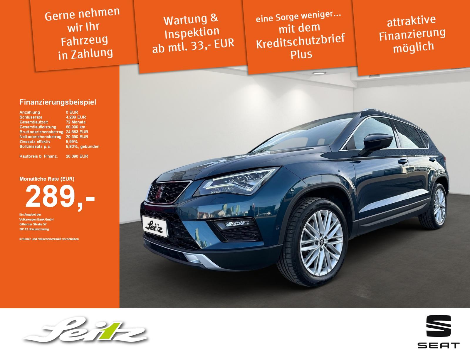Seat Ateca 2.0 TDI 4Drive Xcellence *AHK*LED*KAMERA*S