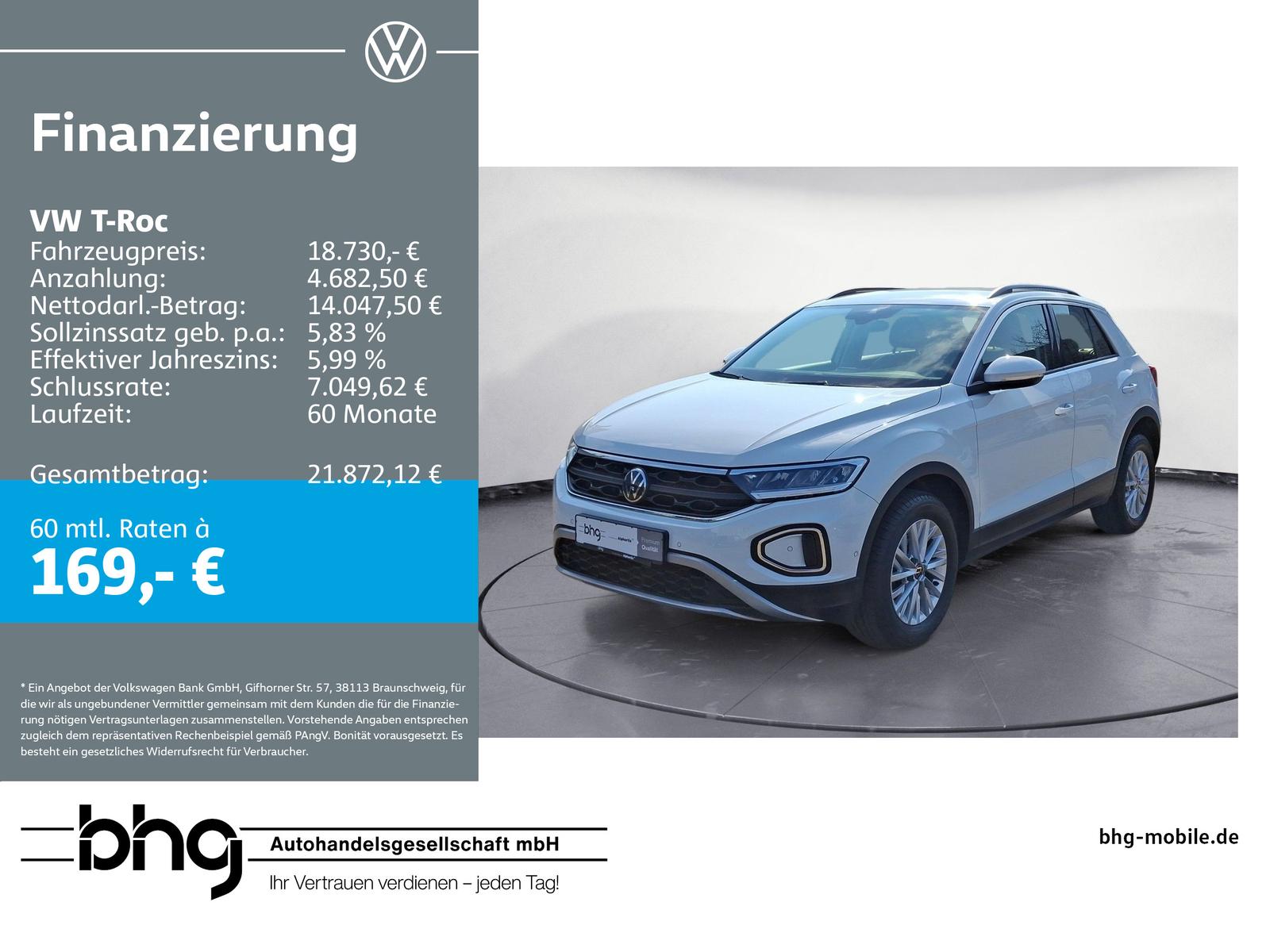 Volkswagen T-Roc Life 1,0 TSI OPF  6-Gang