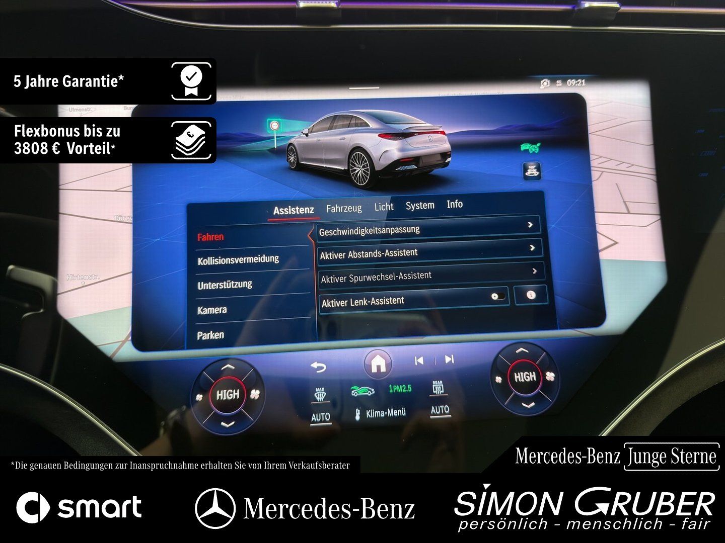Fahrzeugabbildung Mercedes-Benz EQE 43 4M AMG Hyper Pano HUD Massage Md2025