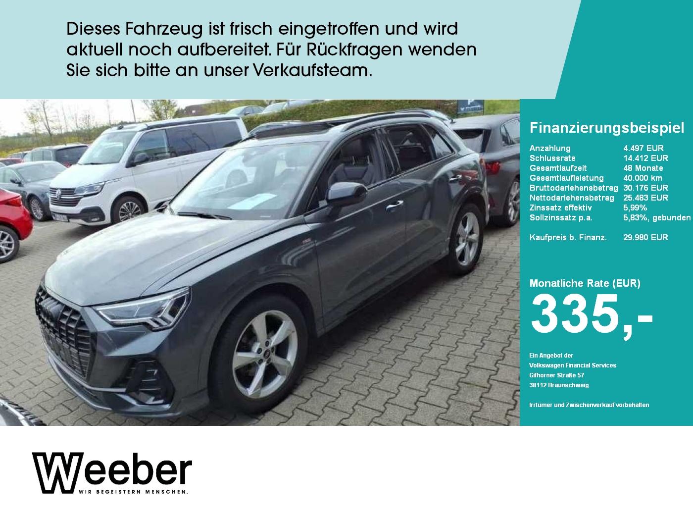 Audi Q3 S line *BLACKSTYLE*PANO*KAMERA*LED*NAVI*APP C