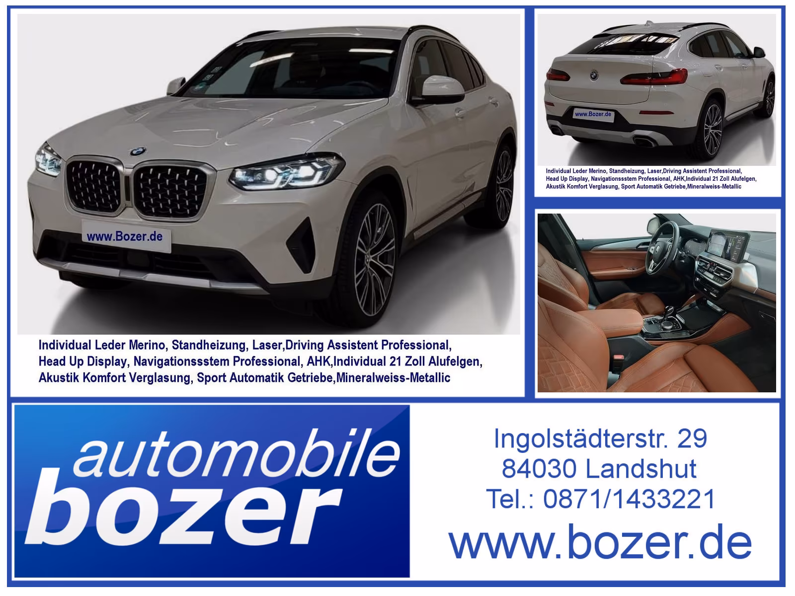 BMW X4 xDr 30d Leder Individual Merino NP:92.239