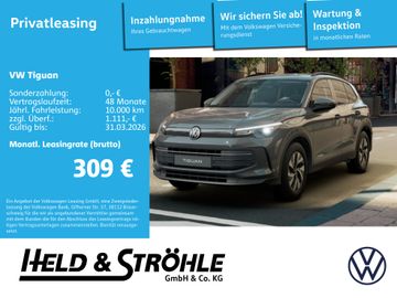 Volkswagen Leasingangebot: Volkswagen Tiguan Life 1.5 eTSI 96 kW SHZ / ACC / Kamera /