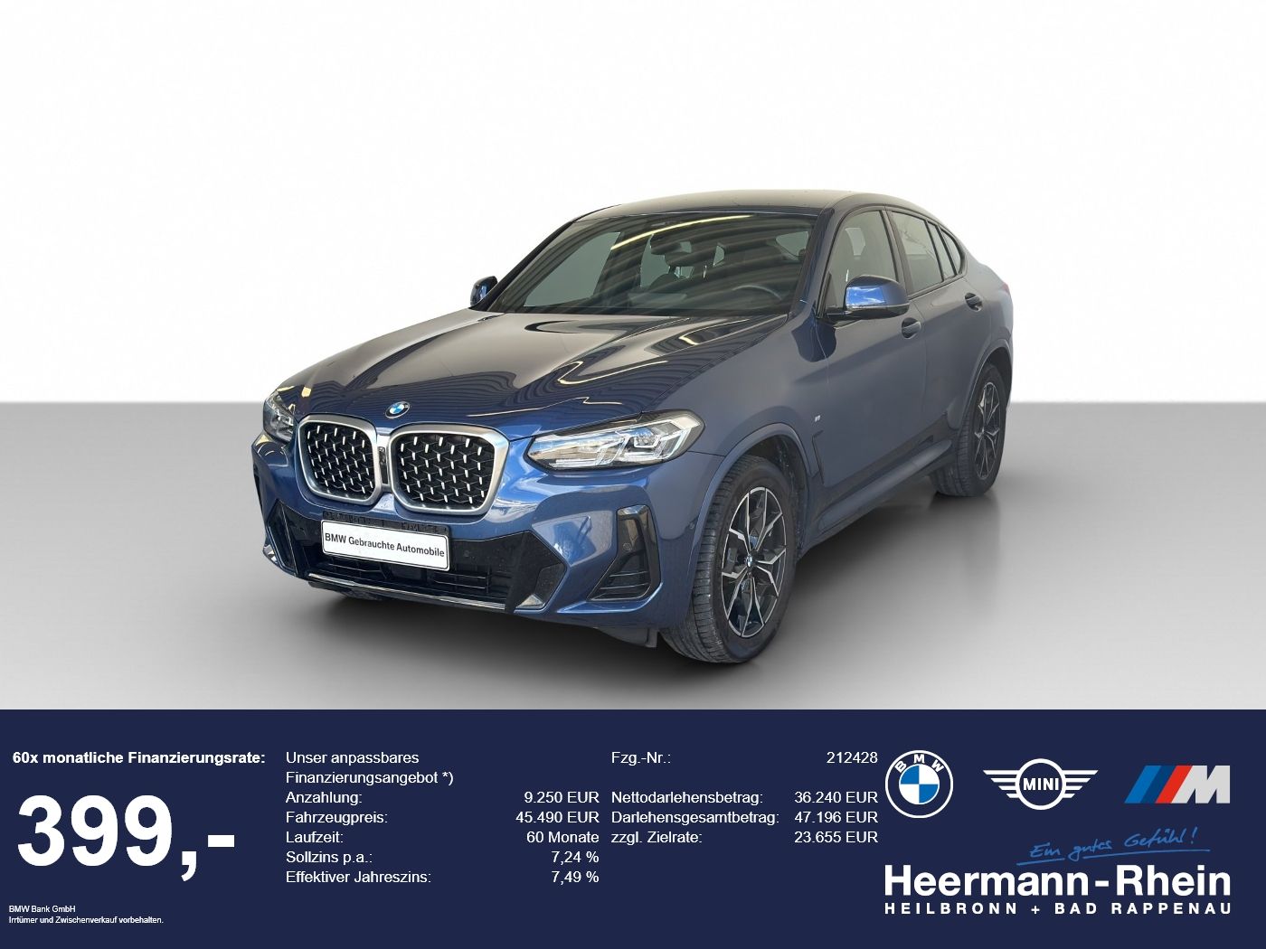 BMW X4 xDrive30iA M Sport LiveCock.LED.Keyl.ParkAss.
