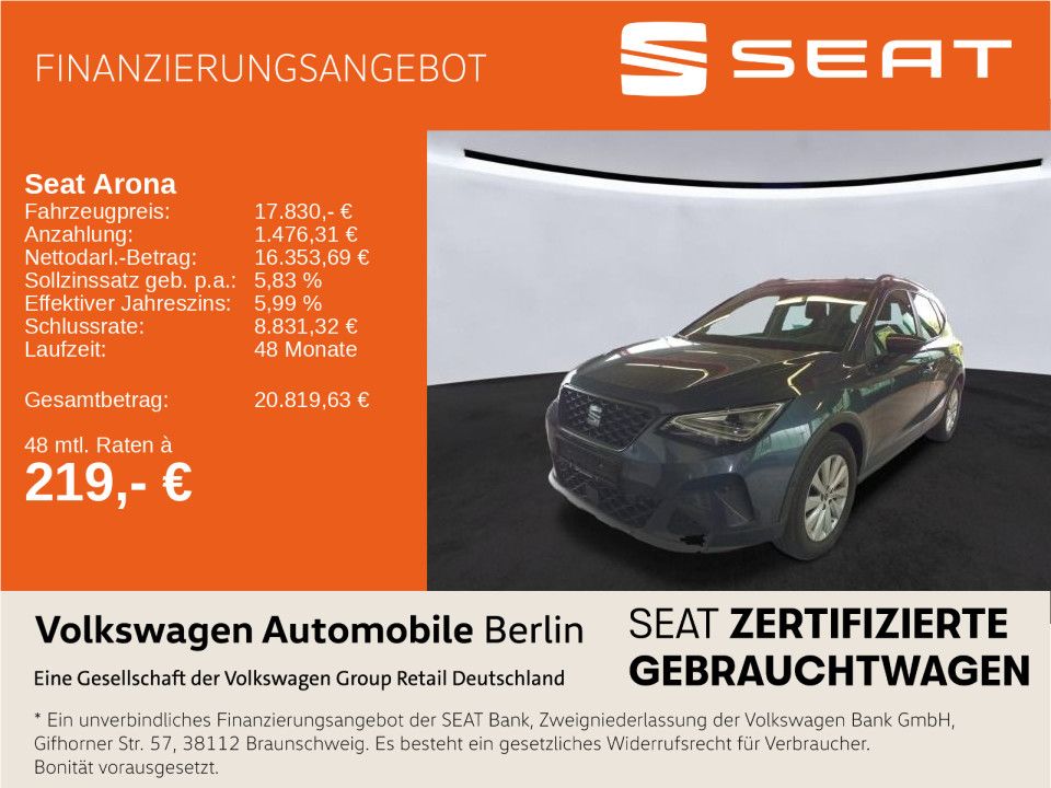 SEAT Arona 1.0 TSI DSG Style Navi LED SHZ ACC PDC