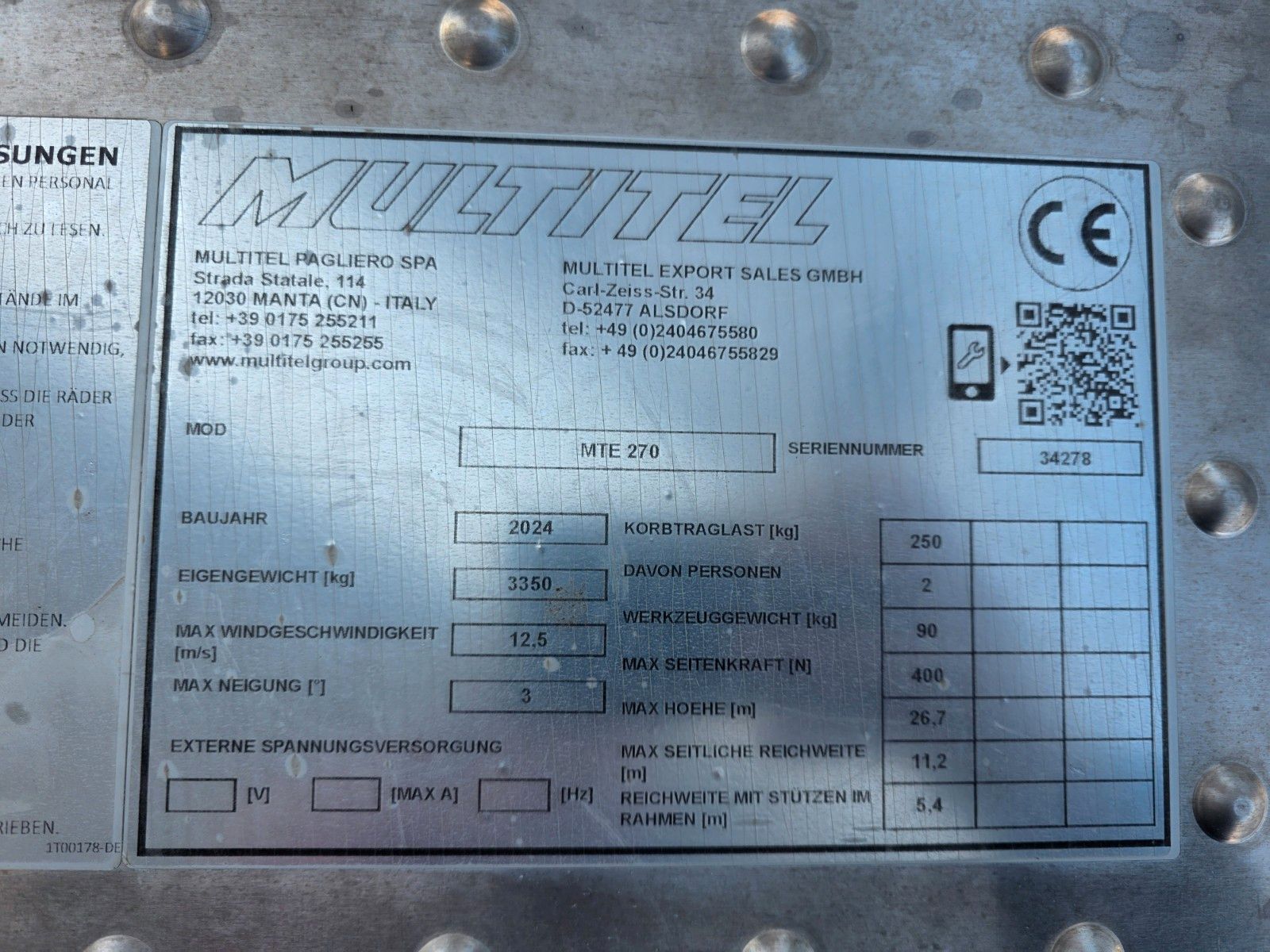 Fahrzeugabbildung Iveco Daily 35S14 *MULTITEL MTE 270*27Meter*
