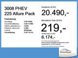 Peugeot 3008 PHEV 225 Allure Pack ACC+LED+Navi+Kam360 - Peugeot 3008 Allure mit Hybrid-Antrieb (Benzin/Elektro)