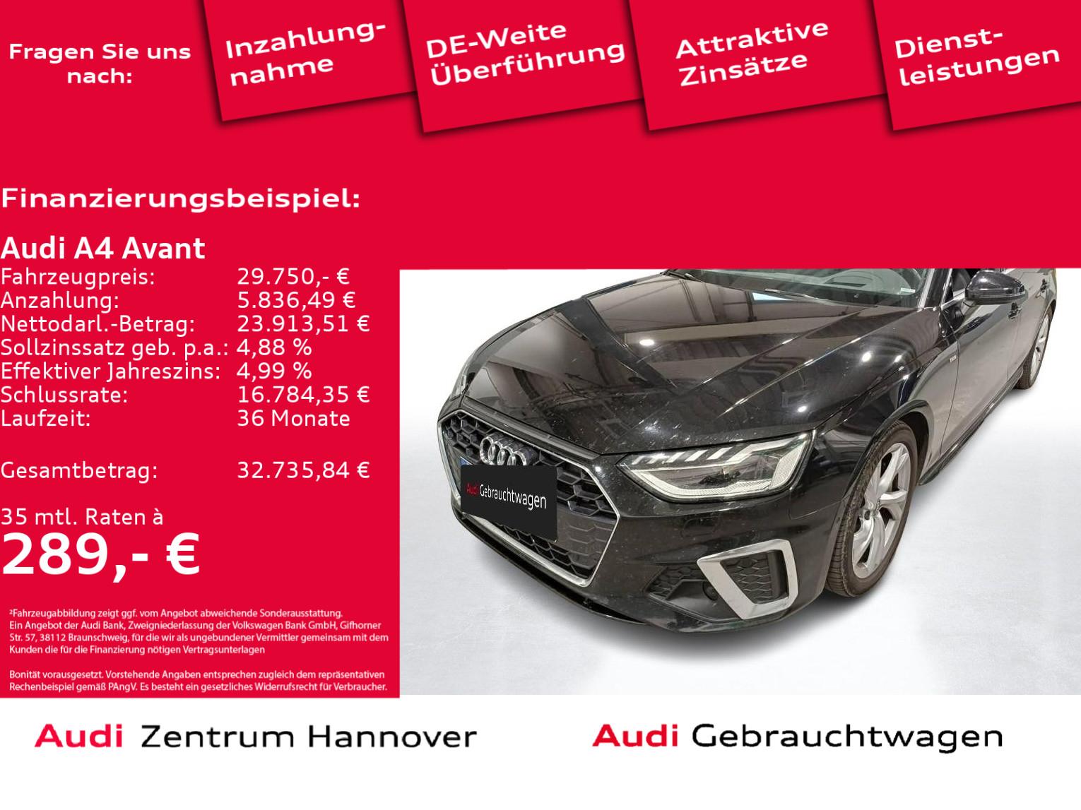 Audi A4 Avant S line 40 TDI quattro Head-Up Standh. M