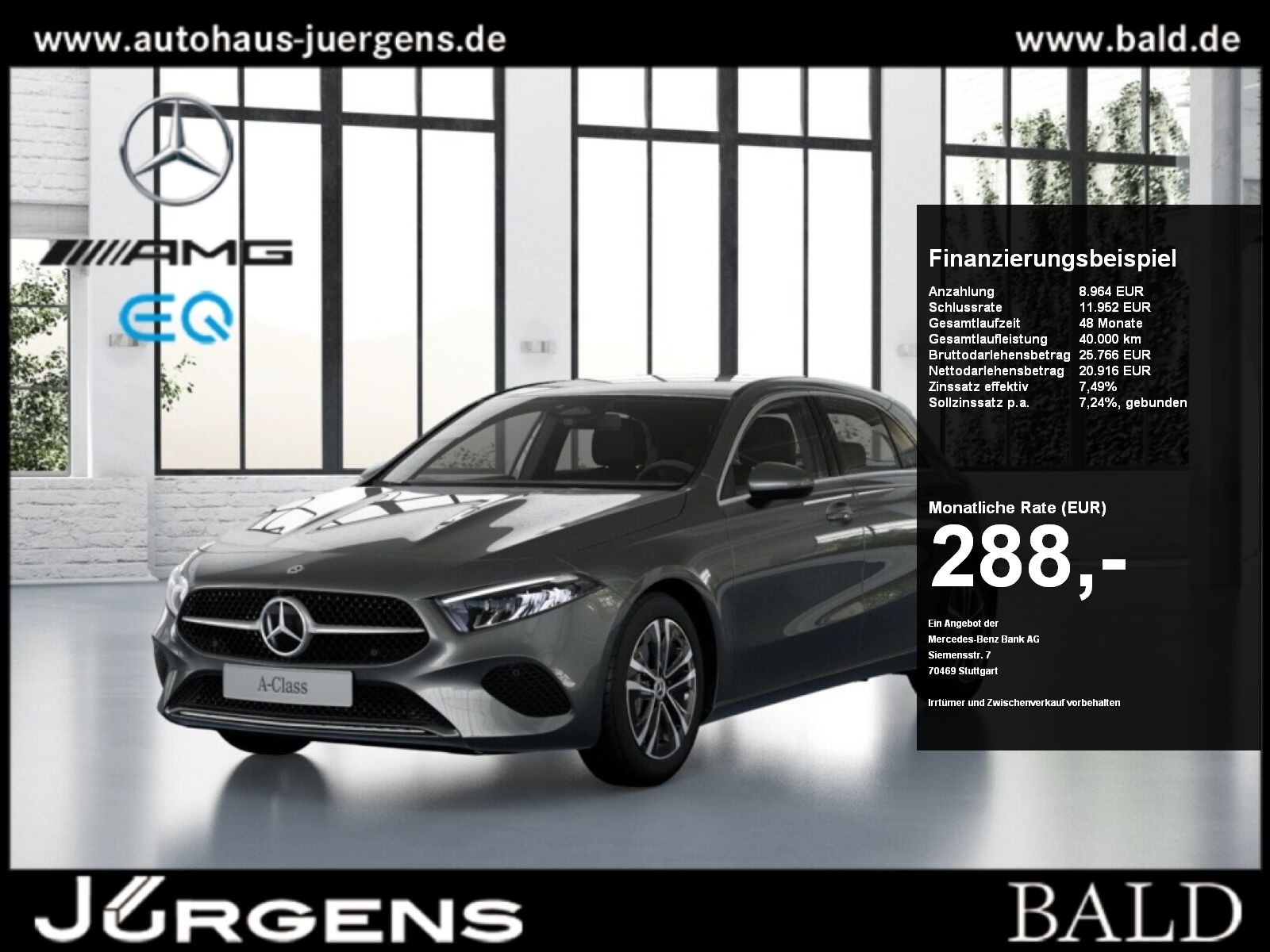 MERCEDES-BENZ A 200 Progressive/LED/Kamera/Navi/Shz/Vkz-Ass