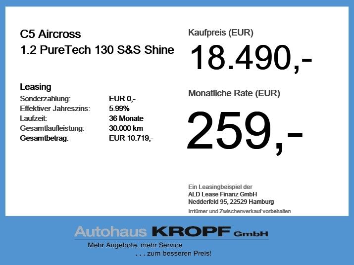 Citroën C5 Aircross 1.2 PureTech 130 S&S Shine AHK+LED