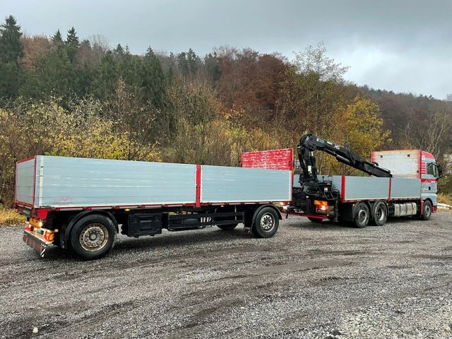 MAN 26.480 6X2 Baustoff Pritsche Hiab 166 Funk anhän