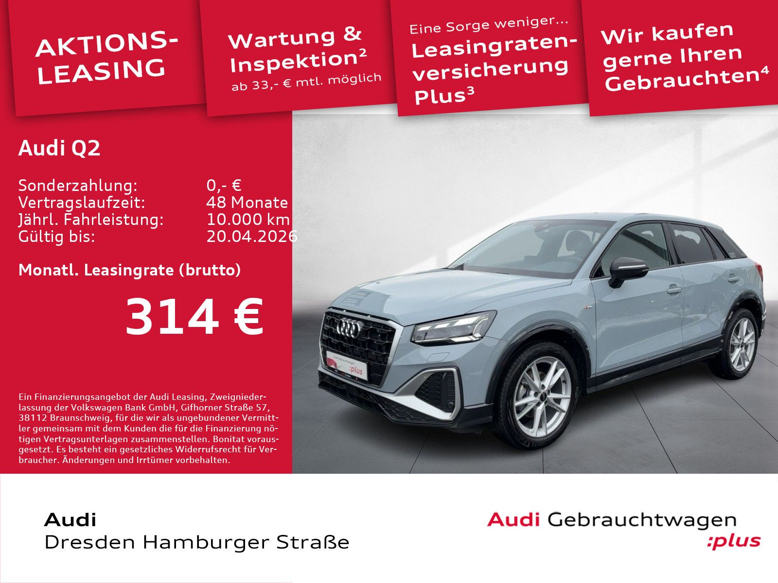 Audi Q2 S line 35 TFSI S tronic AHZV SONOS Standh.