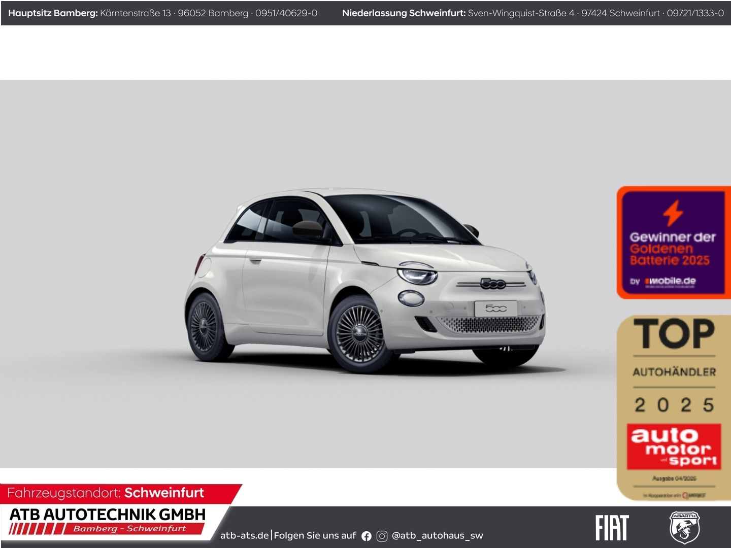 Fiat 500e 42kWh ICON + Komfortpaket Apple CarPlay Kli