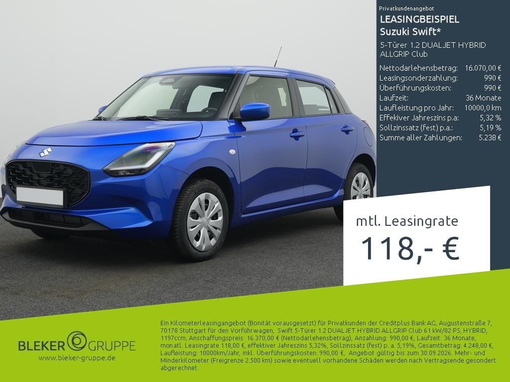 Suzuki Swift 5-Türer 1.2 DUALJET HYBRID ALLGRIP Club
